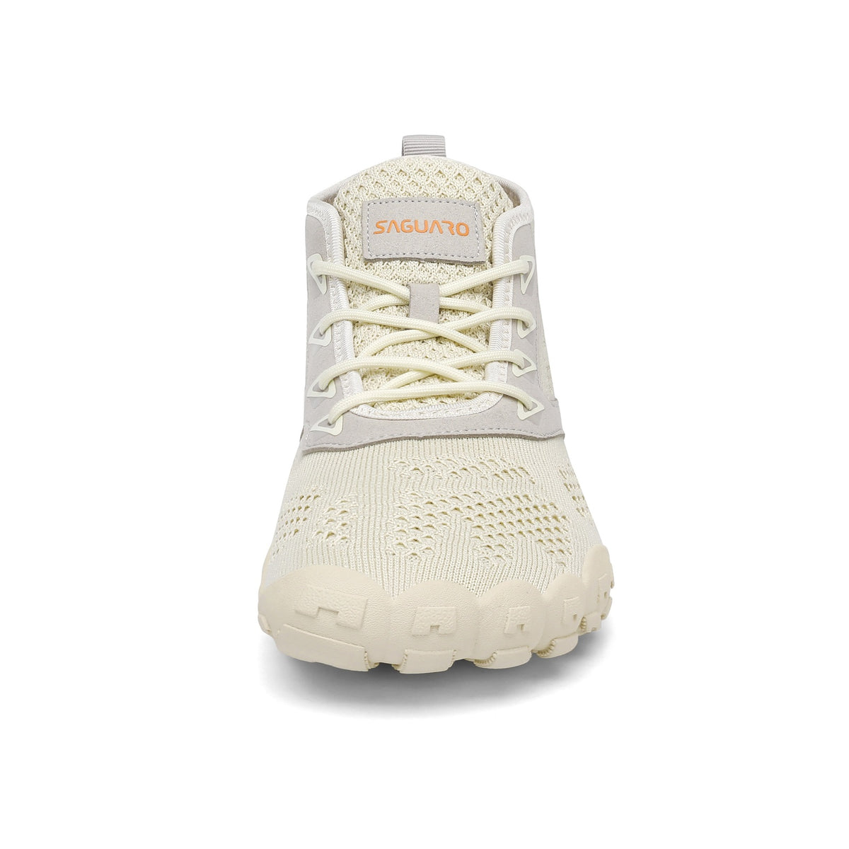 Pantof barefoot beige BareStep Smart Beige, vedere frontală și toe box larg