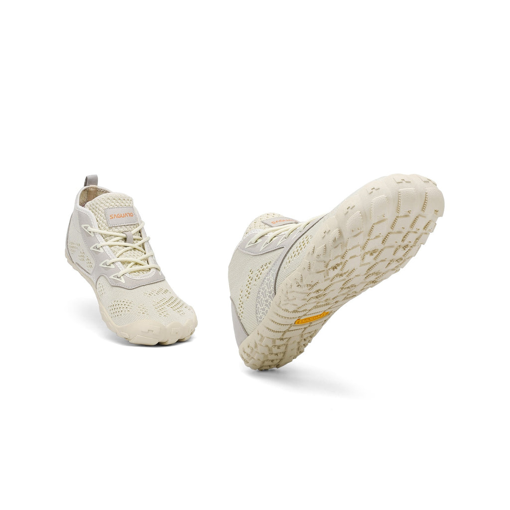 BareStep Smart Beige, pantofi barefoot cu talpă aderentă și design pentru oraș și outdoor ușor