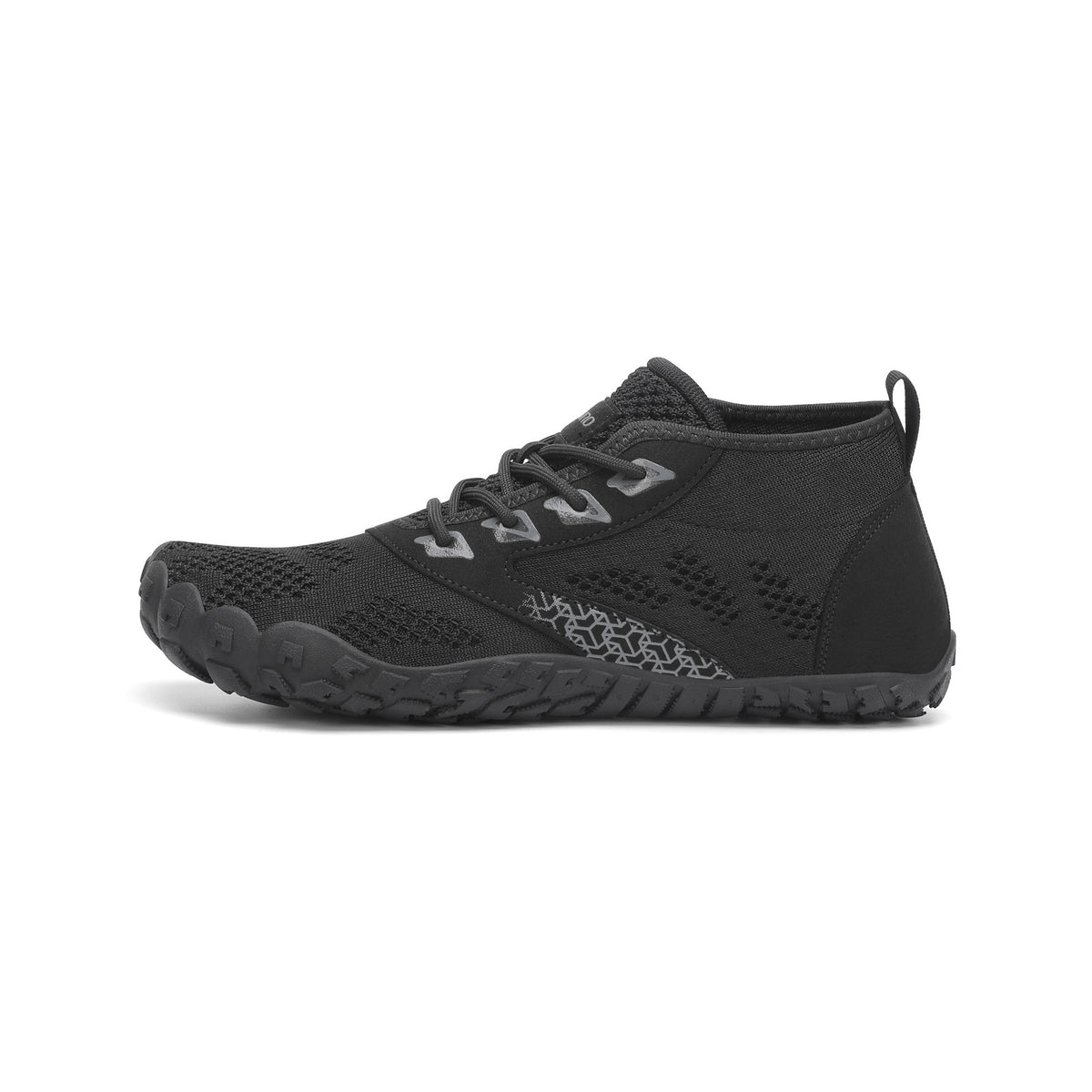 Pantof barefoot BareStep Smart Black, profil lateral cu toe box larg și talpă aderentă