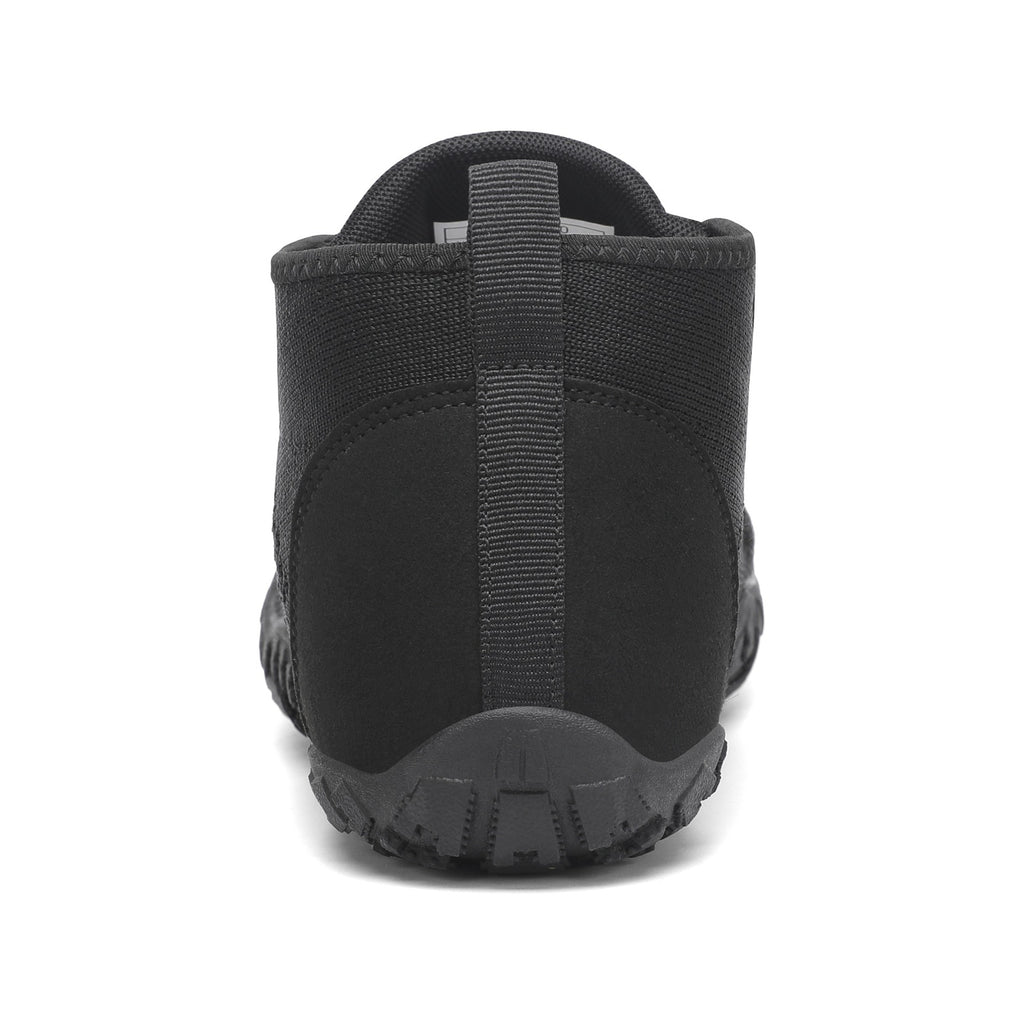 Pantof barefoot negru BareStep Smart Black, vedere din spate și detaliu călcâi