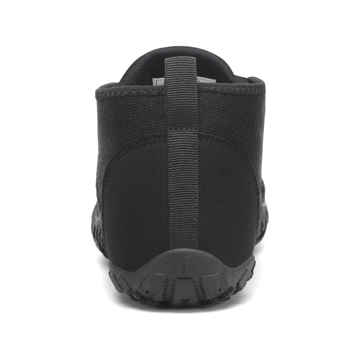 Pantof barefoot negru BareStep Smart Black, vedere din spate și detaliu călcâi