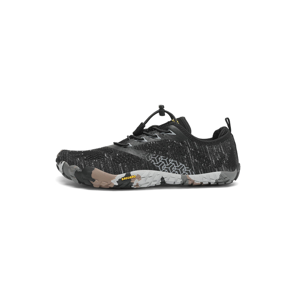 Pantof barefoot BareStep Grace Black, profil lateral cu toe box larg și talpă joasă