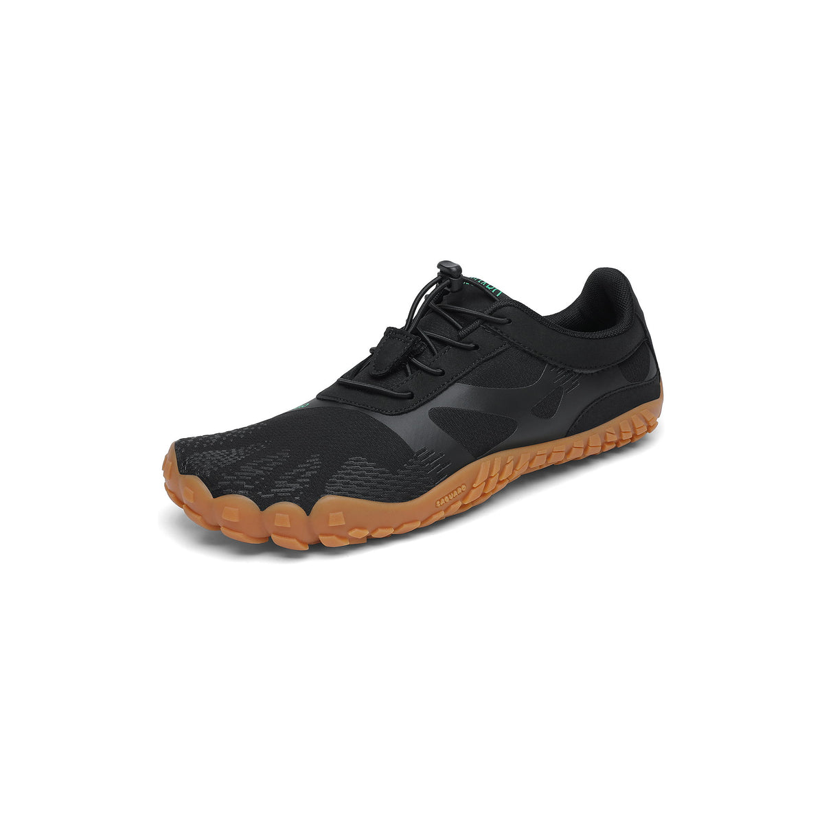 Pantof barefoot BareStep Vitality Khaki, vedere trei sferturi cu talpă gum