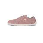 Pantof barefoot roz BareStep Bloom Pink, profil lateral și material textil