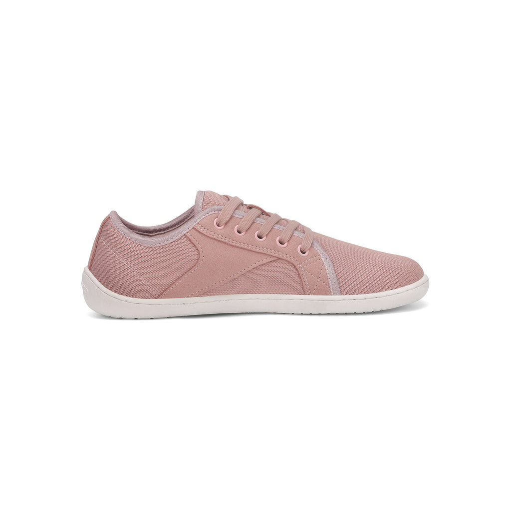 Pantof barefoot roz BareStep Bloom Pink, vedere laterală și talpă joasă
