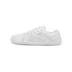 Pantof barefoot alb BareStep Bloom White, profil lateral și material textil respirabil