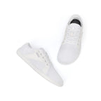 Pantofi barefoot albi BareStep Bloom White, vedere de sus și laterală