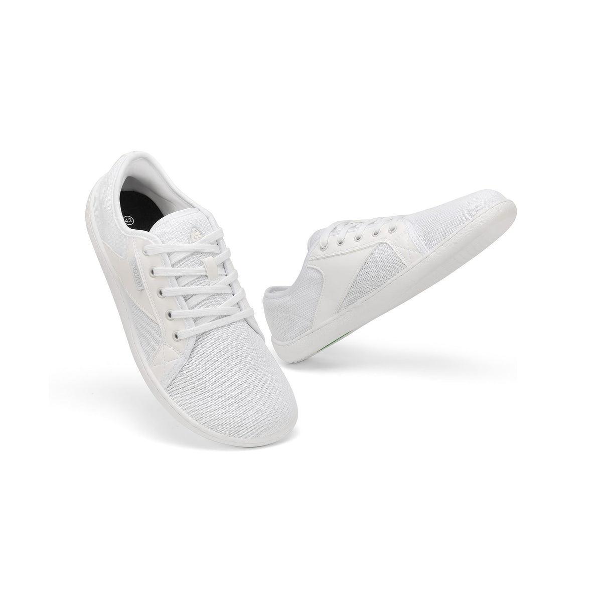 BareStep Bloom White, pantofi barefoot albi cu design minimalist și talpă flexibilă