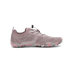 Pantof barefoot roz BareStep Grace Rosy, vedere laterală și material tricotat flexibil