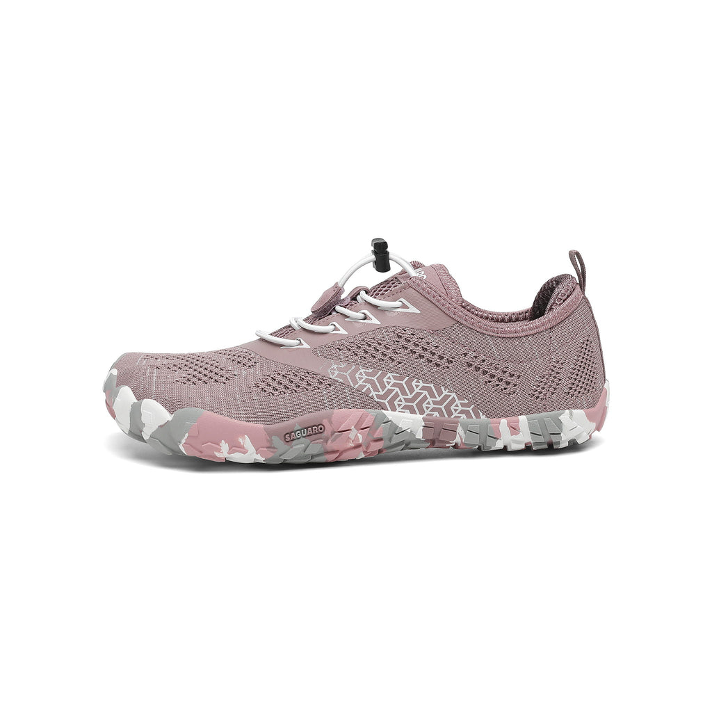 Pantof barefoot BareStep Grace Rosy, profil lateral cu toe box larg și talpă flexibilă