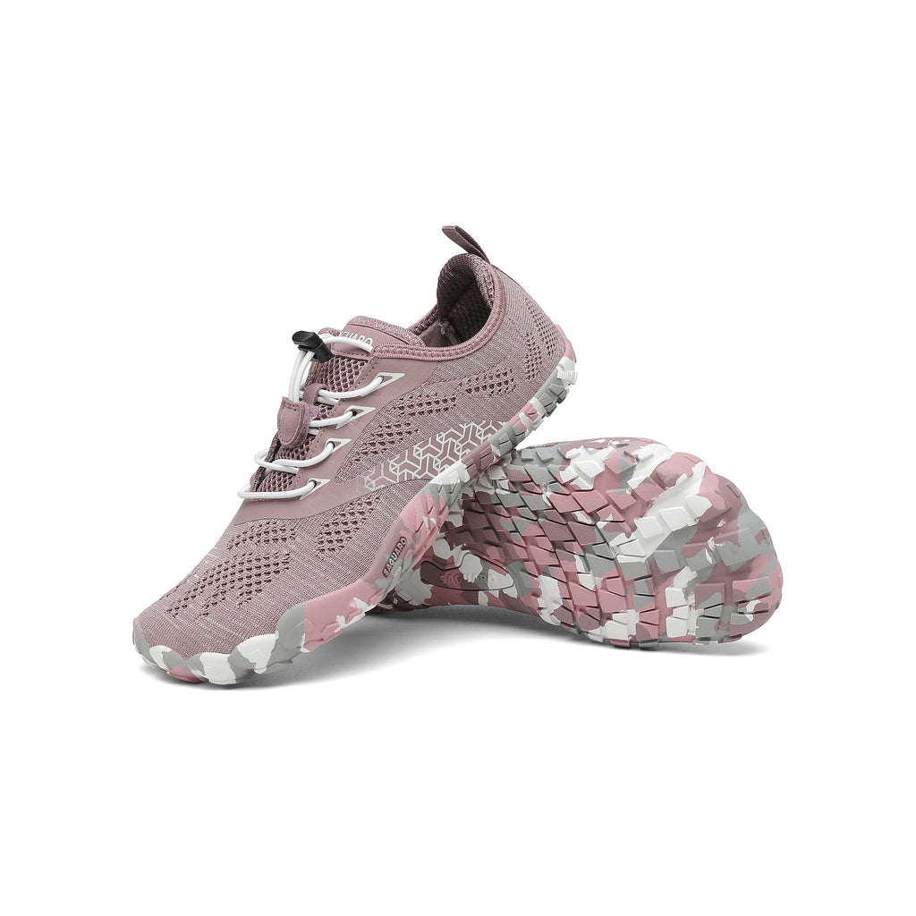 BareStep Grace Rosy, pantofi barefoot roz cu talpă din cauciuc și design sportiv