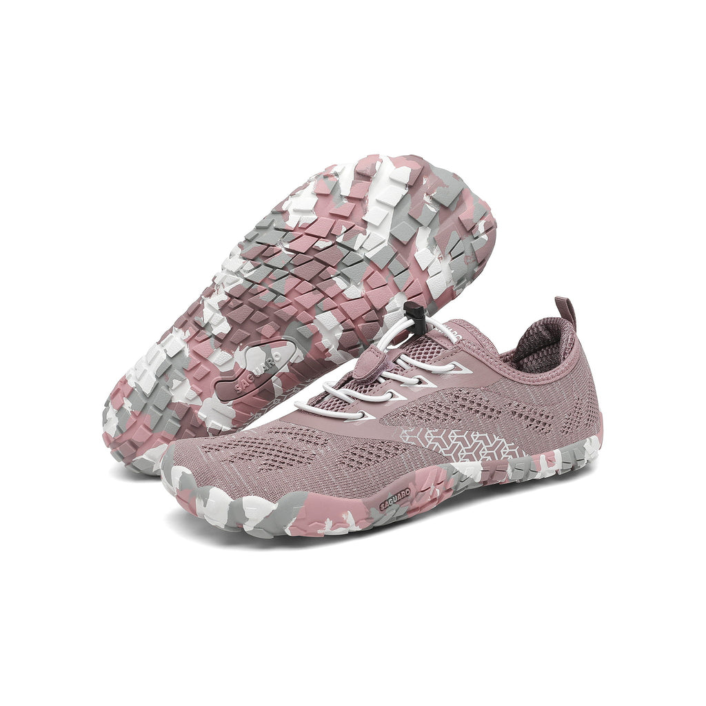 Pantofi barefoot roz BareStep Grace Rosy cu talpă flexibilă și aderentă