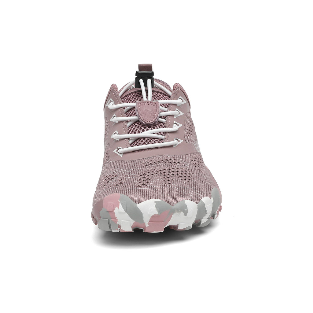 Pantof barefoot roz BareStep Grace Rosy, vedere frontală și toe box generos