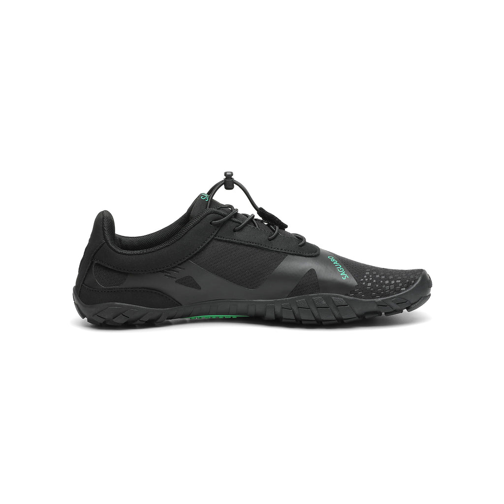 Pantof barefoot BareStep Vitality Black, profil lateral și construcție Zero Drop