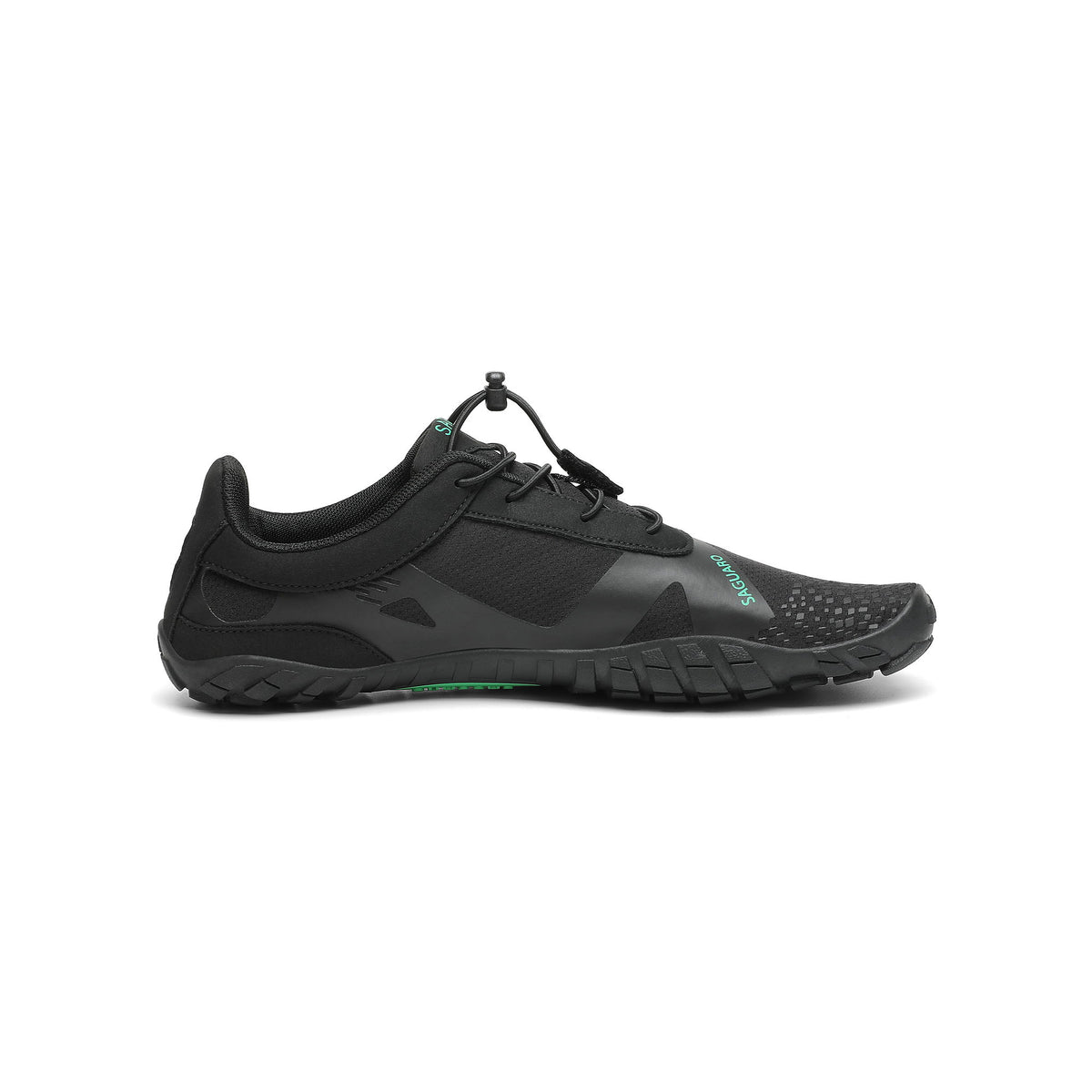 Pantof barefoot BareStep Vitality Black, profil lateral și construcție Zero Drop