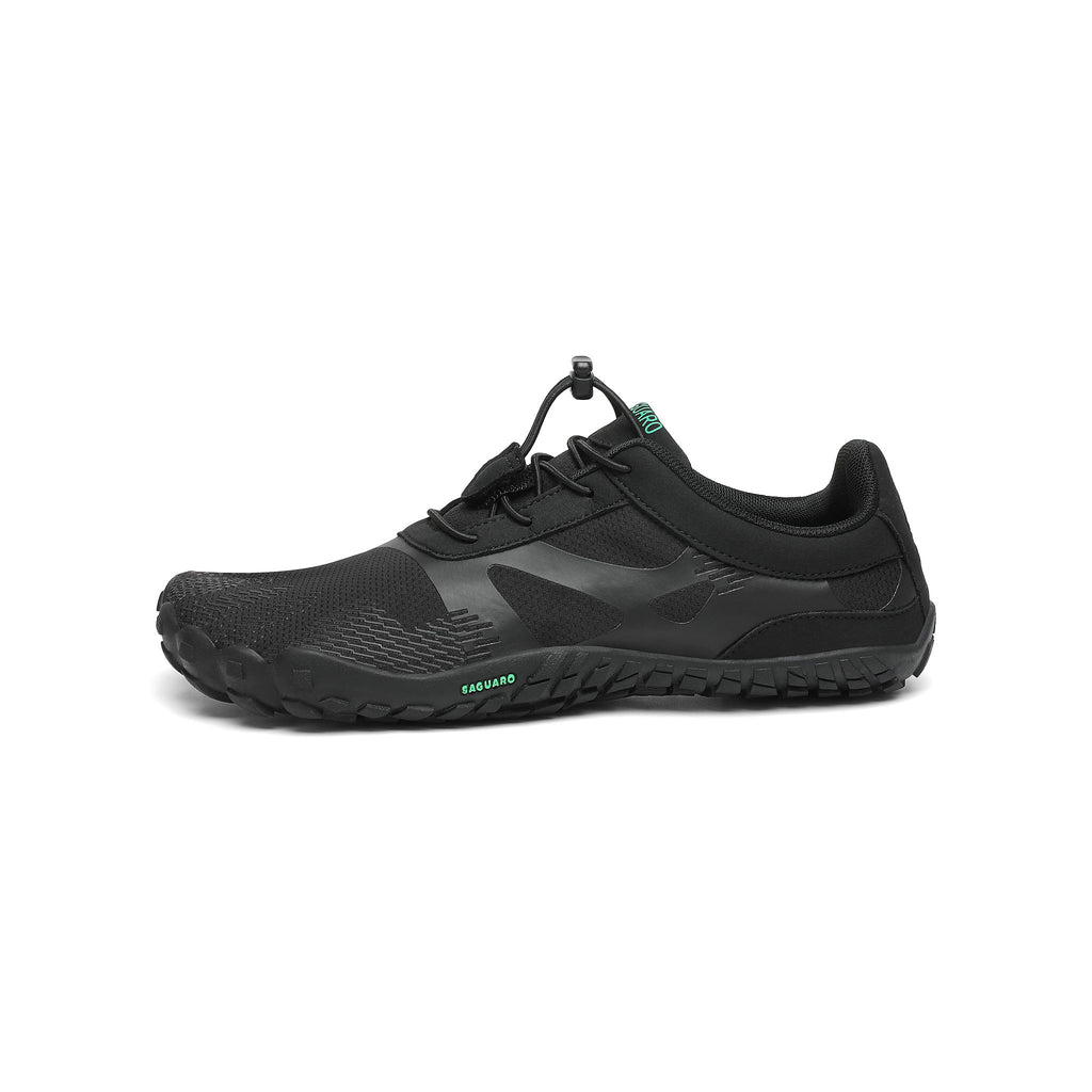 Pantof barefoot BareStep Vitality Black, profil lateral cu talpă subțire și flexibilă
