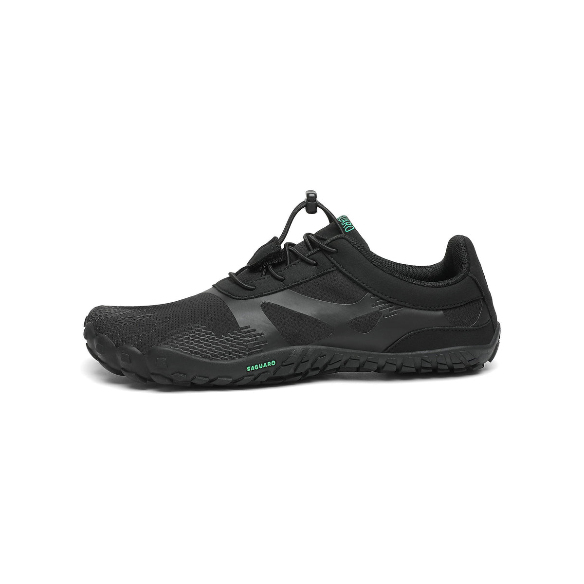 Pantof barefoot BareStep Vitality Black, profil lateral cu talpă subțire și flexibilă