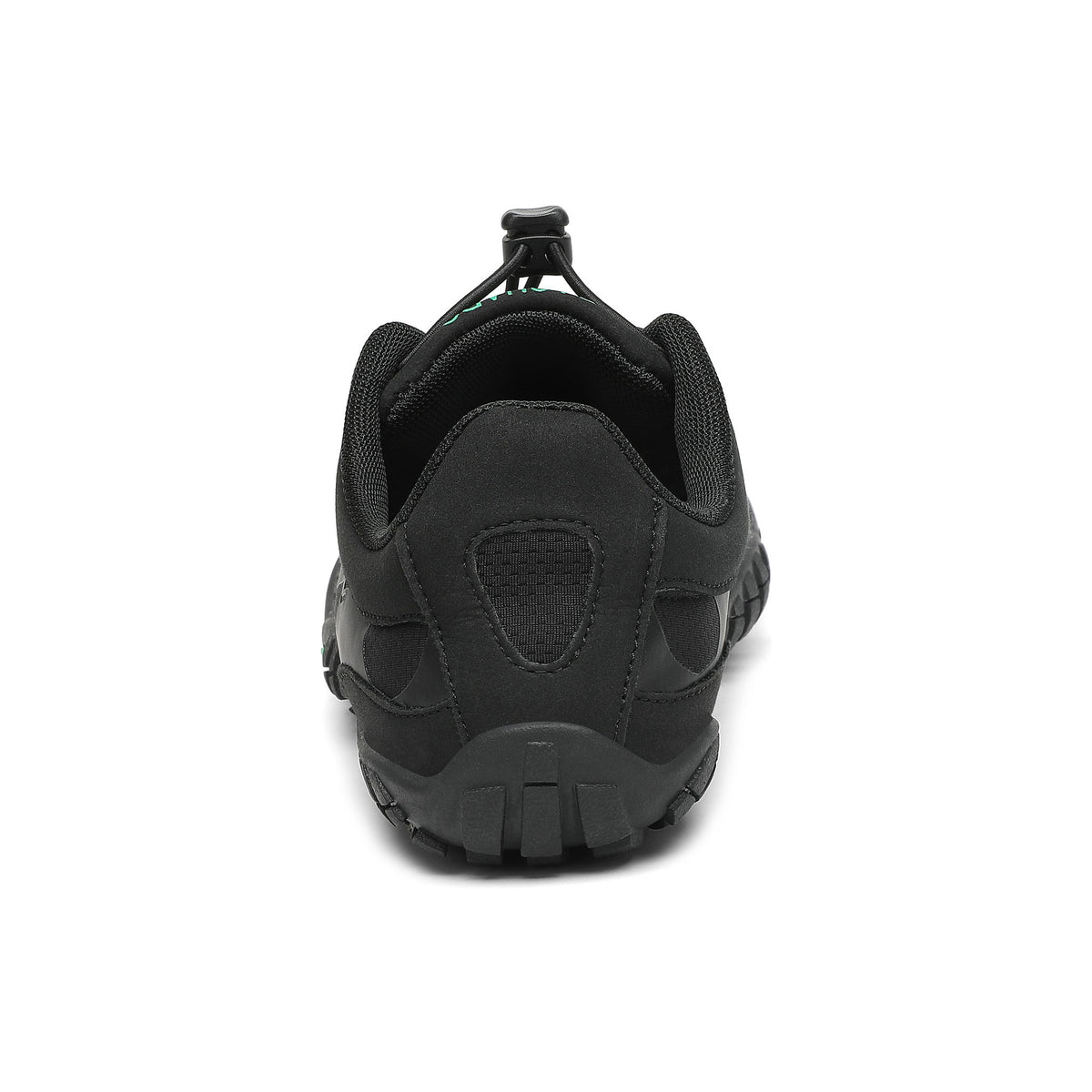 Pantof barefoot BareStep Vitality Black, vedere din spate și detaliu călcâi